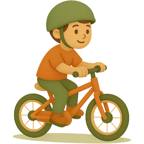 Osobní dětská kniha o učení jízdy na kole plná kouzel