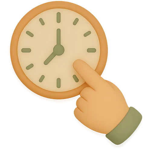 Osobní dětská kniha o učení se času s kouzlem hodin