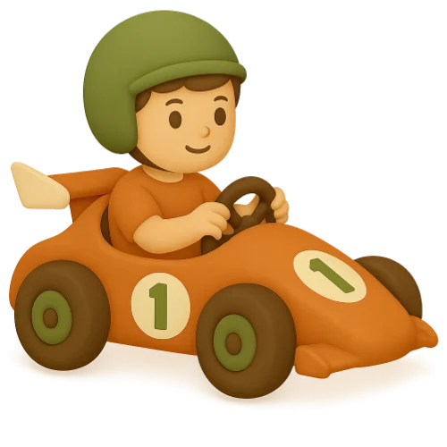 Osobní dětská kniha o závodění plná rychlosti a dobrodružství