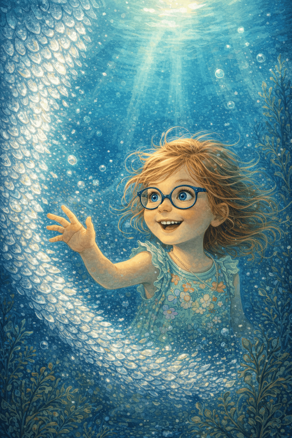 Ilustrace pro Stříbrné šupiny hlubin
