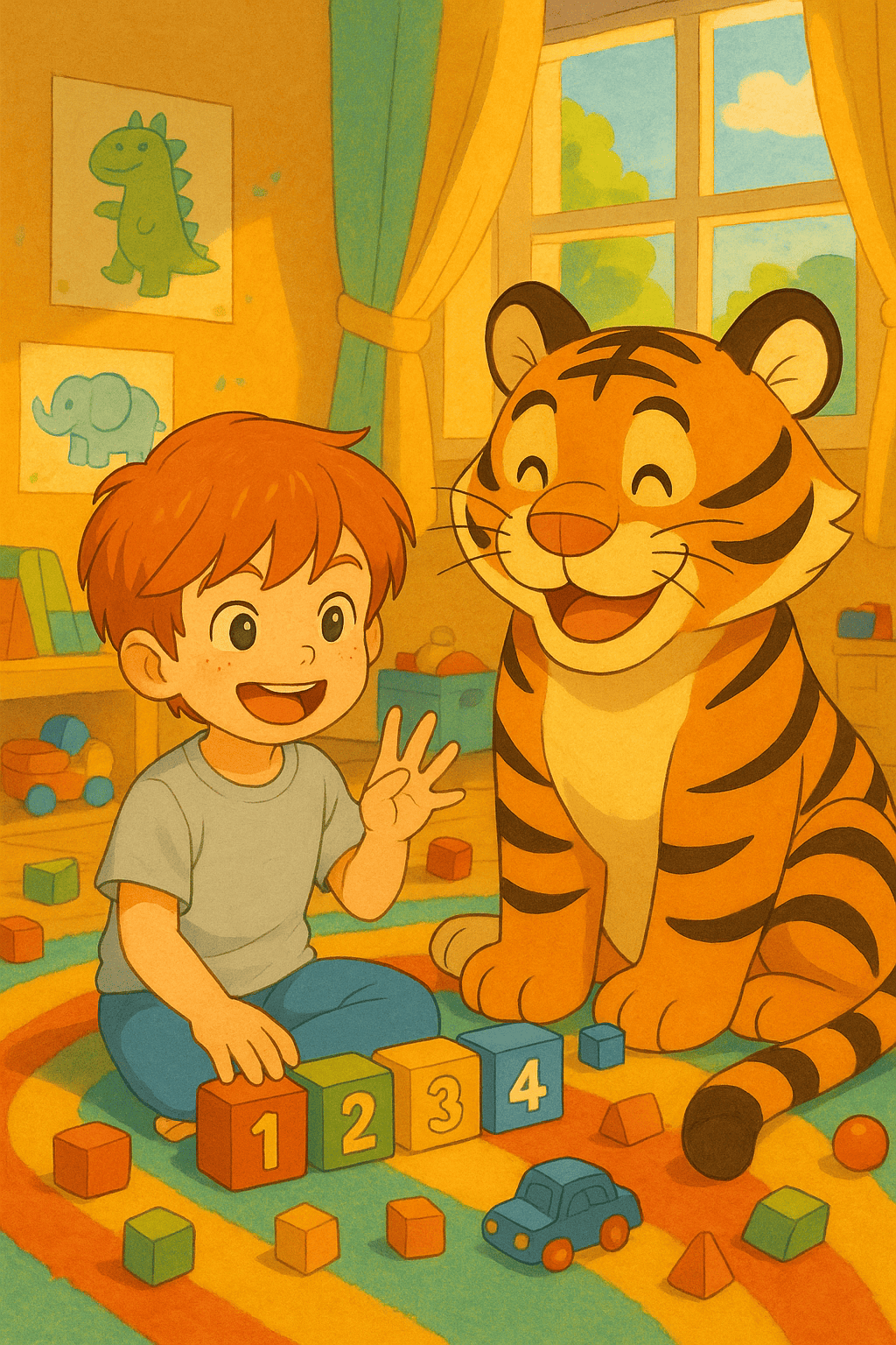 Ilustrace pro Počítání s tygrem tomem